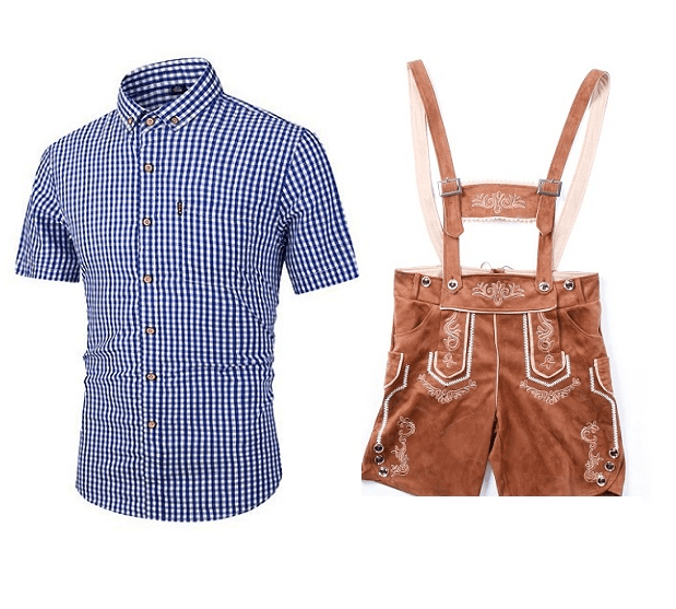 Men's Faux Leather Lederhosen Oktoberfest Costume