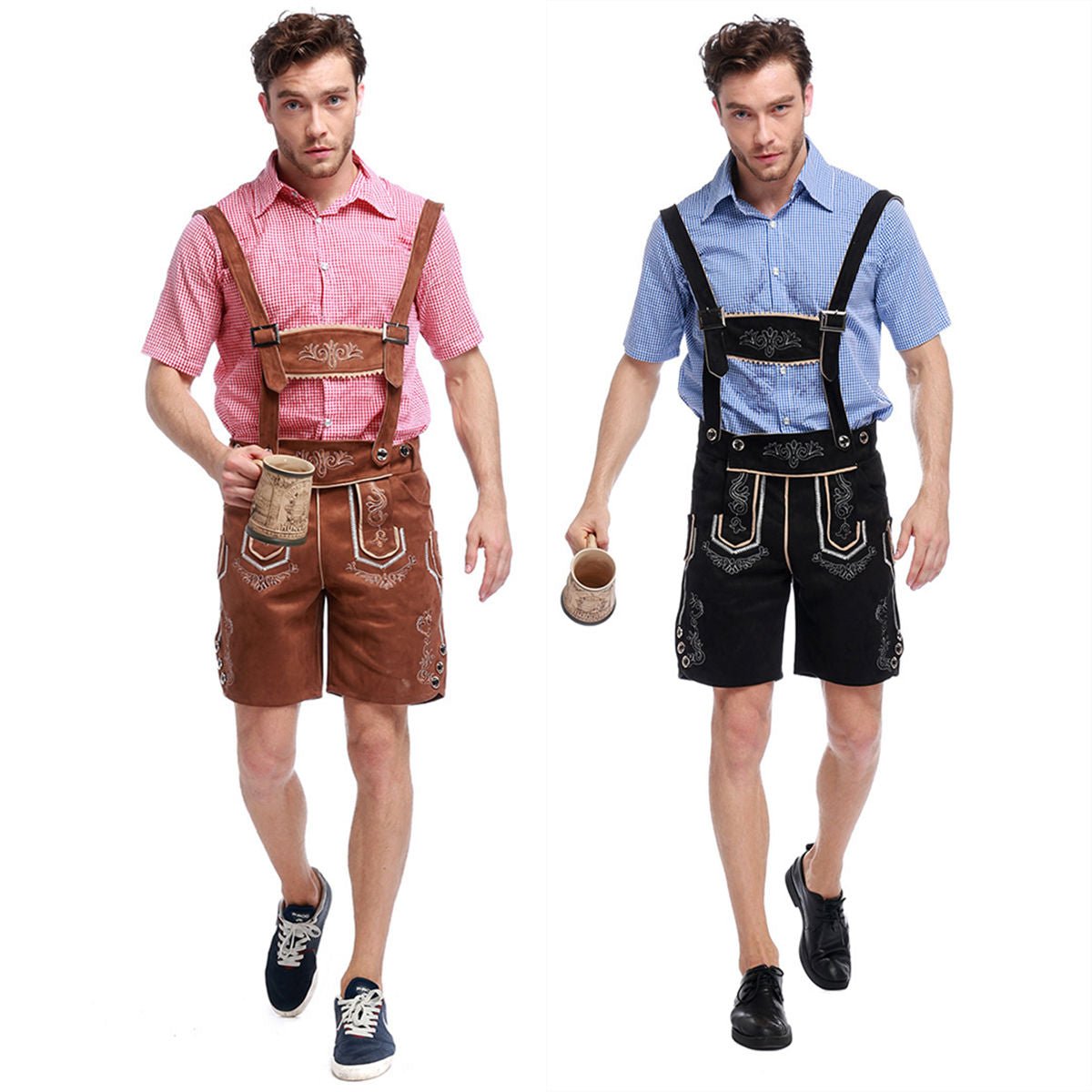 Men's Faux Leather Lederhosen Oktoberfest Costume