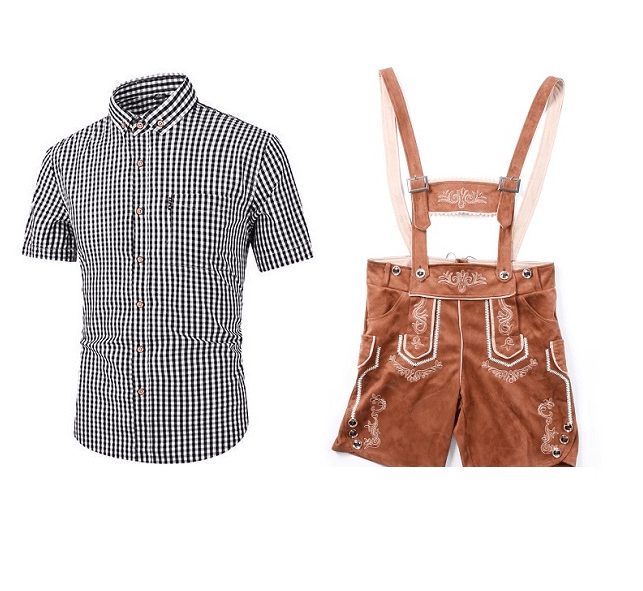Men's Faux Leather Lederhosen Oktoberfest Costume