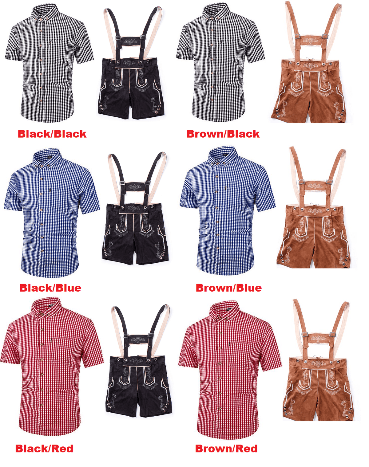 Men's Faux Leather Lederhosen Oktoberfest Costume