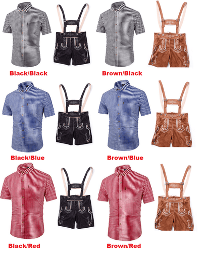 Men's Faux Leather Lederhosen Oktoberfest Costume