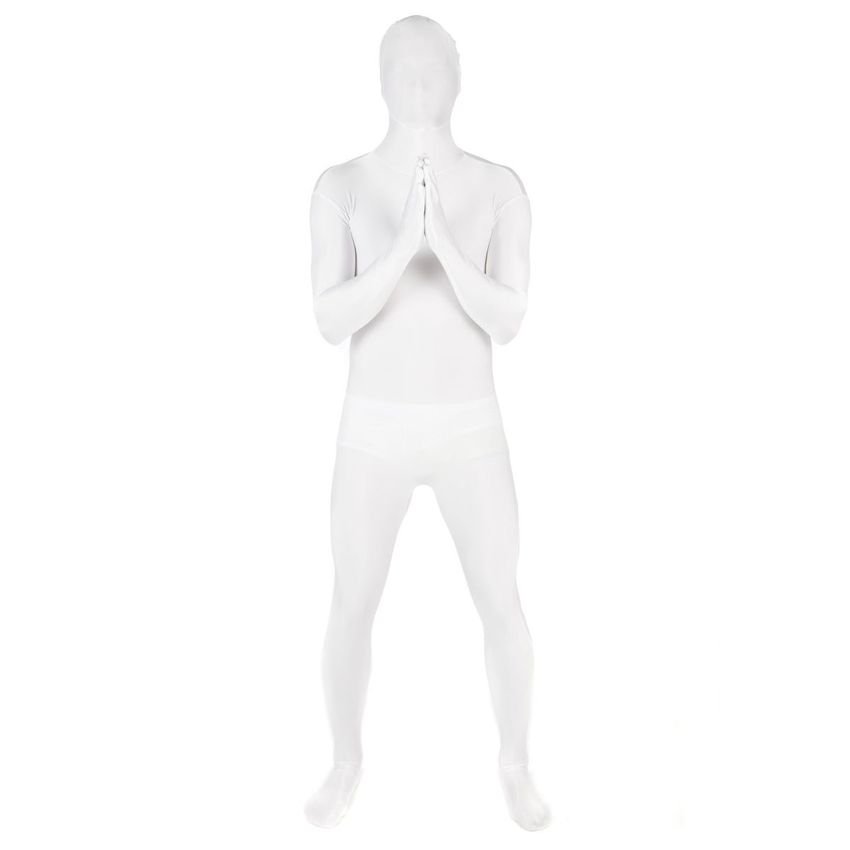 Kids & Adults White Invisible Morph Suit Spandex Second Skin