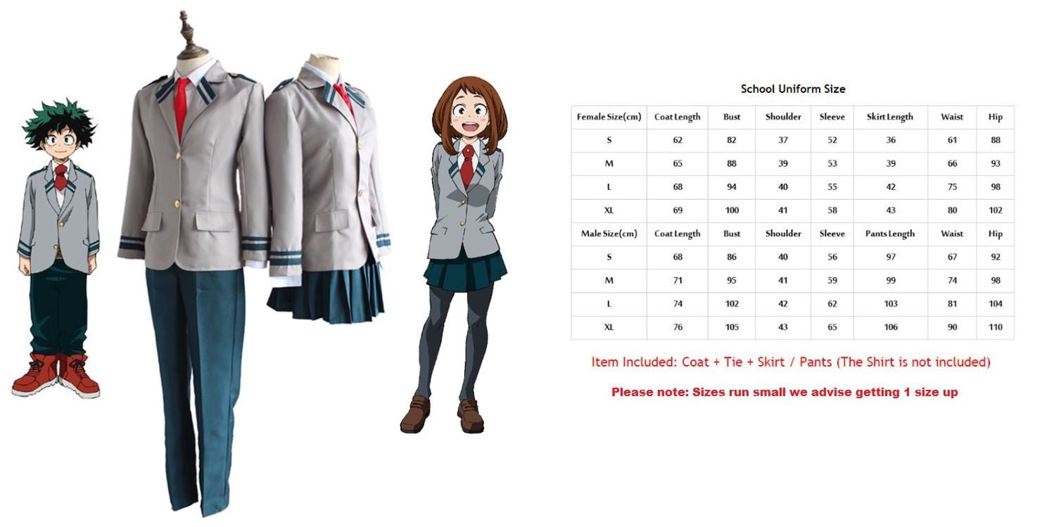 Japanese Anime School Uniform Costume