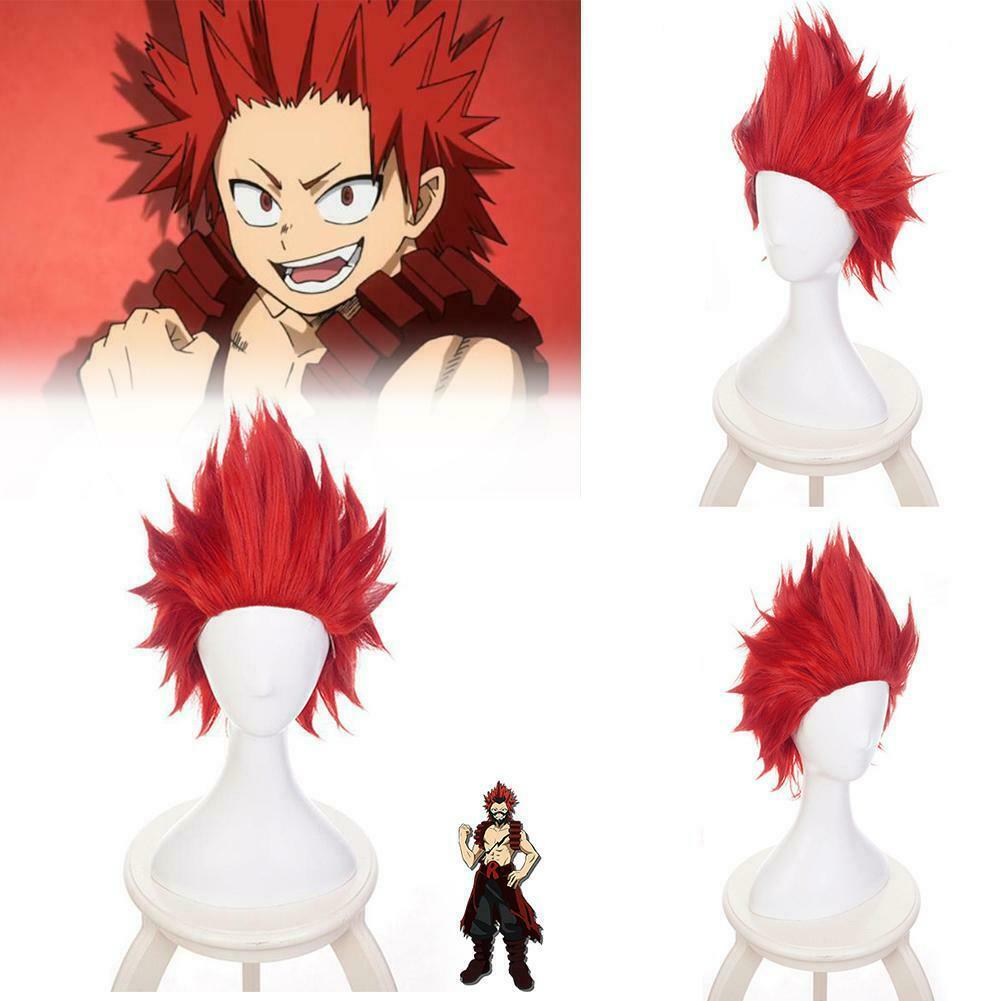 Spiky Red Anime Hero Wig