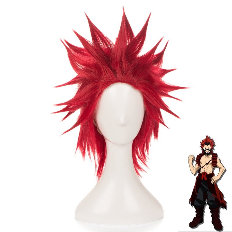 Spiky Red Anime Hero Wig