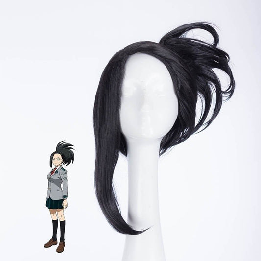 Long Black Anime Hero Wig