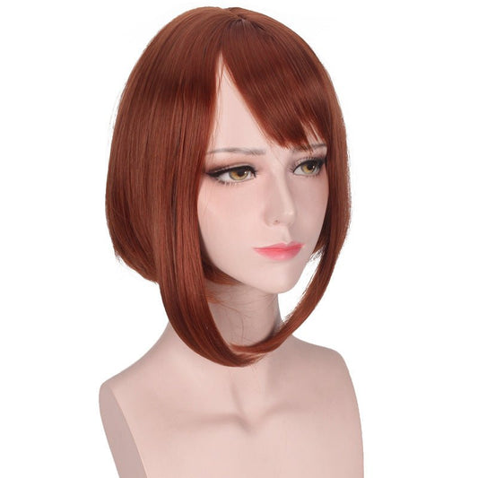 Brown Bob Anime Hero Wig