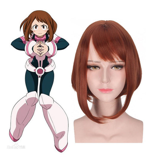 Brown Bob Anime Hero Wig
