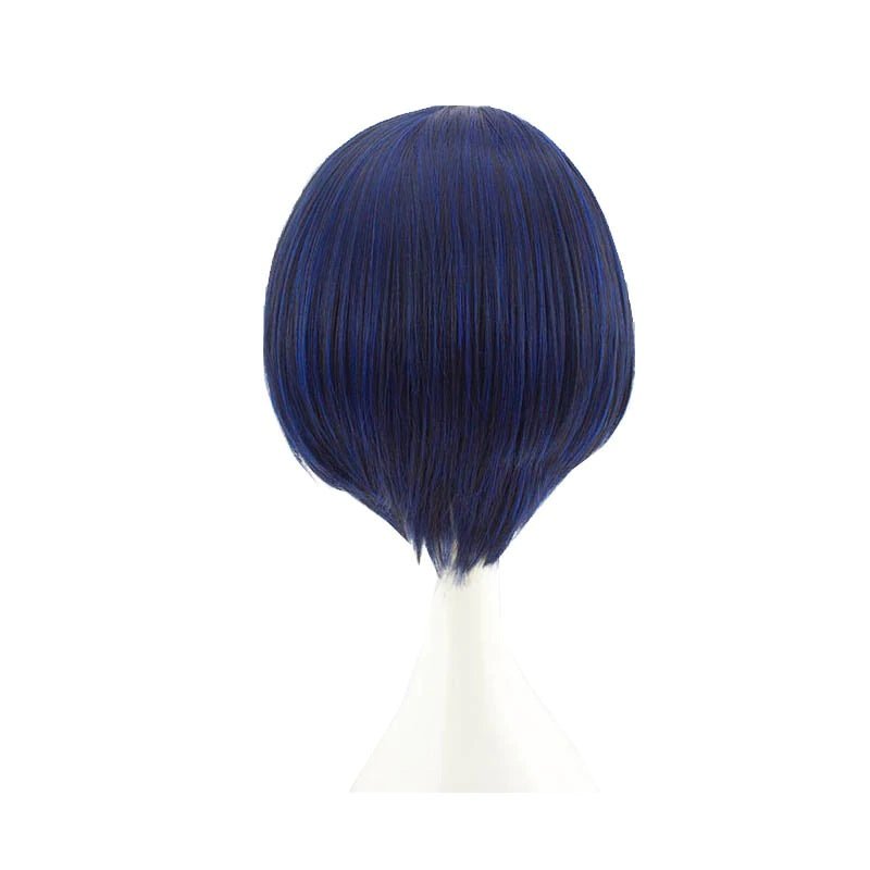 Short Blue Anime Hero Wig