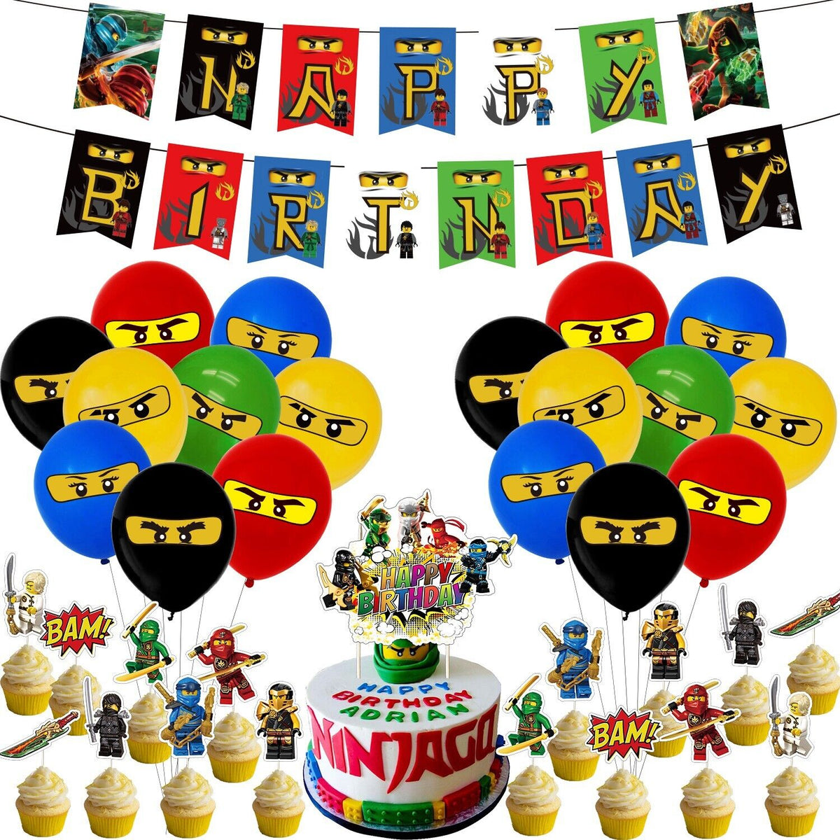 Ninja Birthday Party Decorations Set