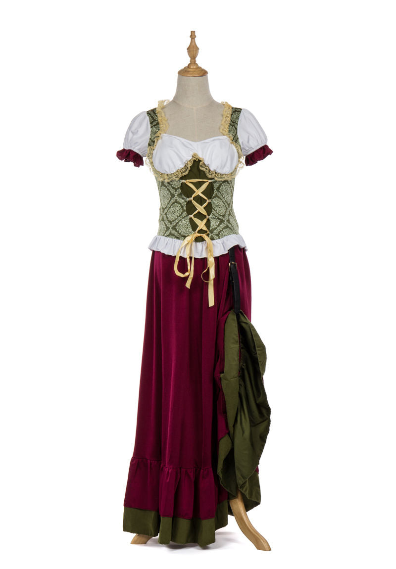 Women's Oktoberfest Beer Maid Renaissance Wench Tavern Long Dress – view 2