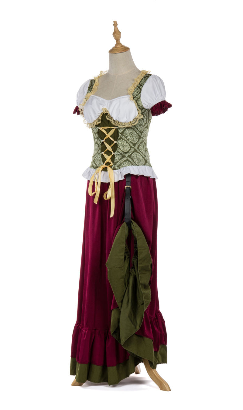 Women's Oktoberfest Beer Maid Renaissance Wench Tavern Long Dress – view 3
