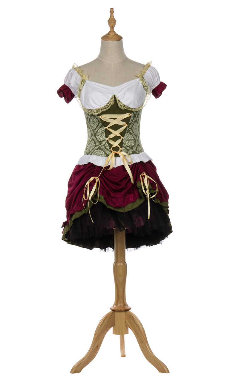 Women's Oktoberfest Beer Maid Renaissance Wench Tavern Short Dress – view 2