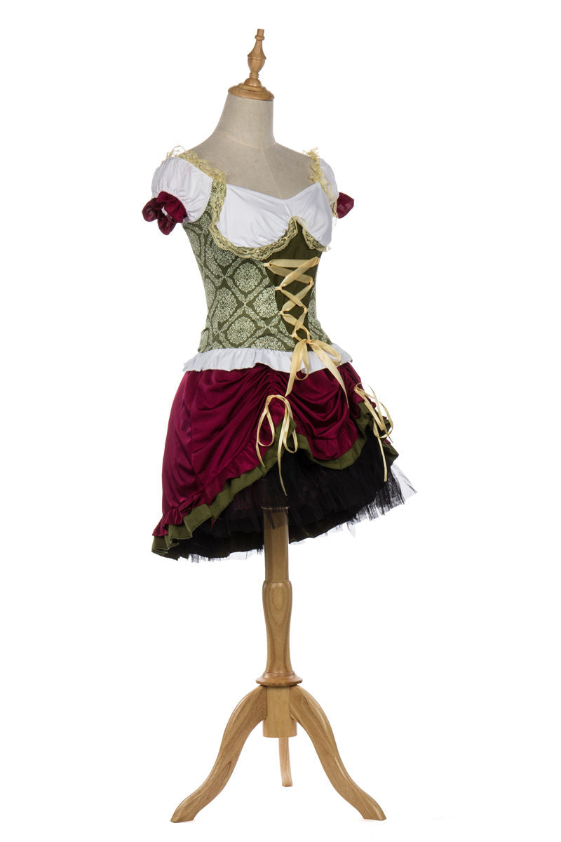 Women's Oktoberfest Beer Maid Renaissance Wench Tavern Short Dress – view 3