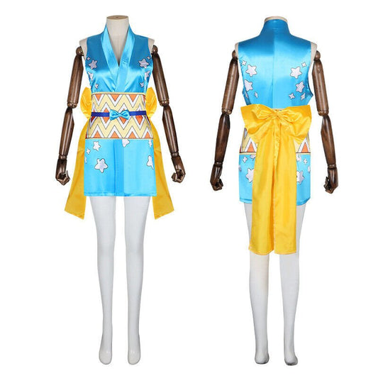Orange-Haired Anime Kimono Costume