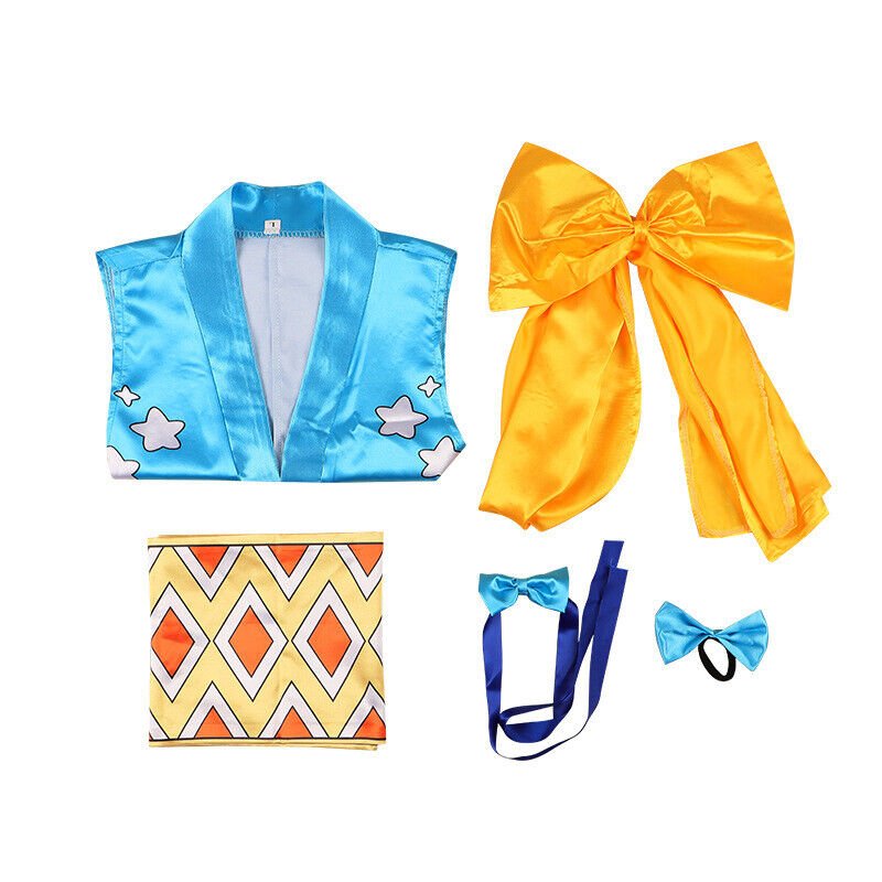 Orange-Haired Anime Kimono Costume