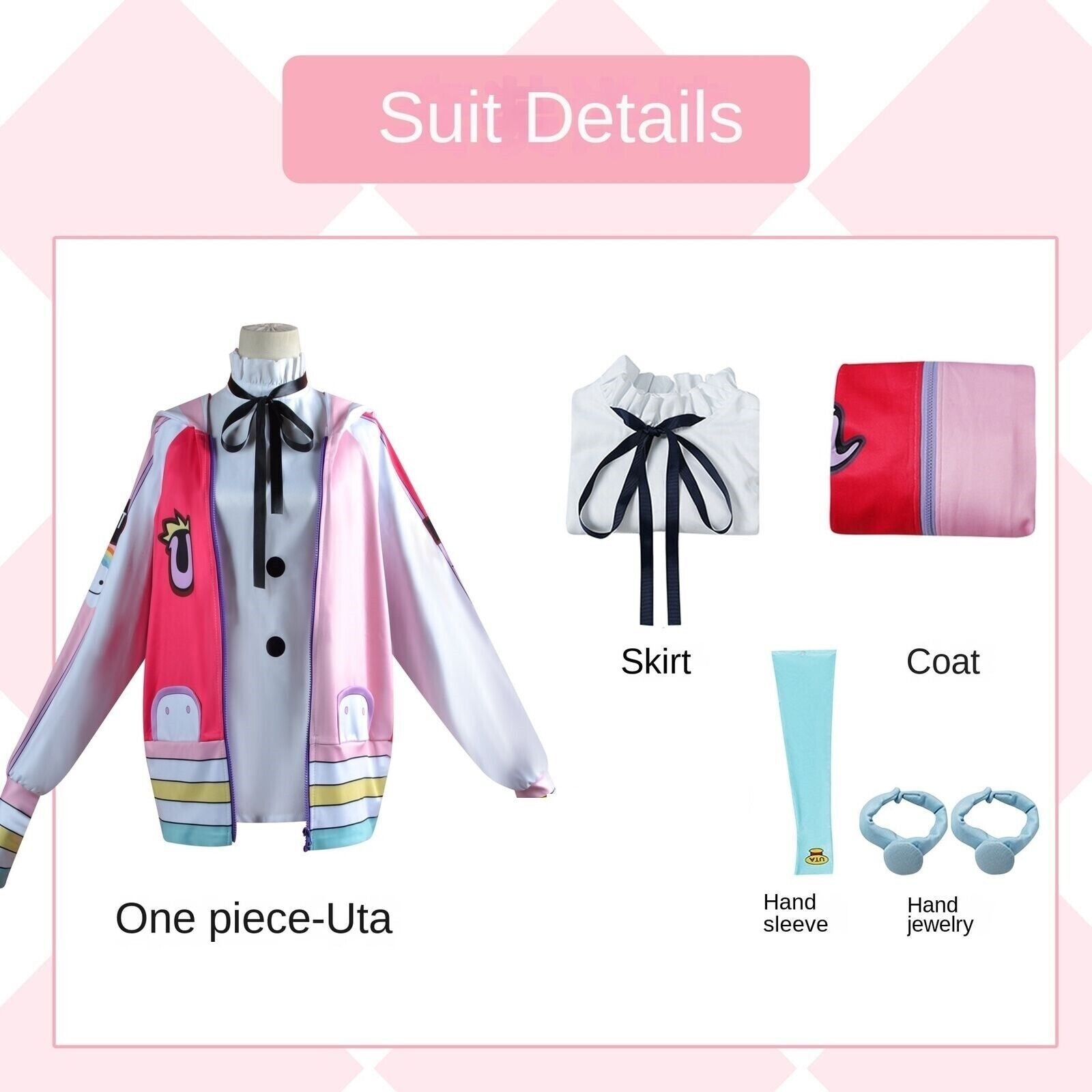 Red & White Pop Singer Anime Costume