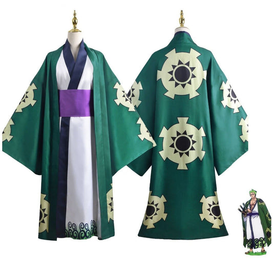 Green Swordsman Anime Kimono Costume