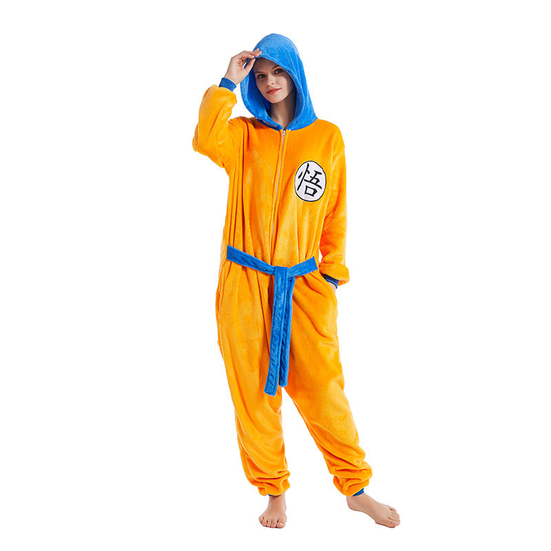 Orange Martial Arts Anime Kigurumi Onesie Pyjamas