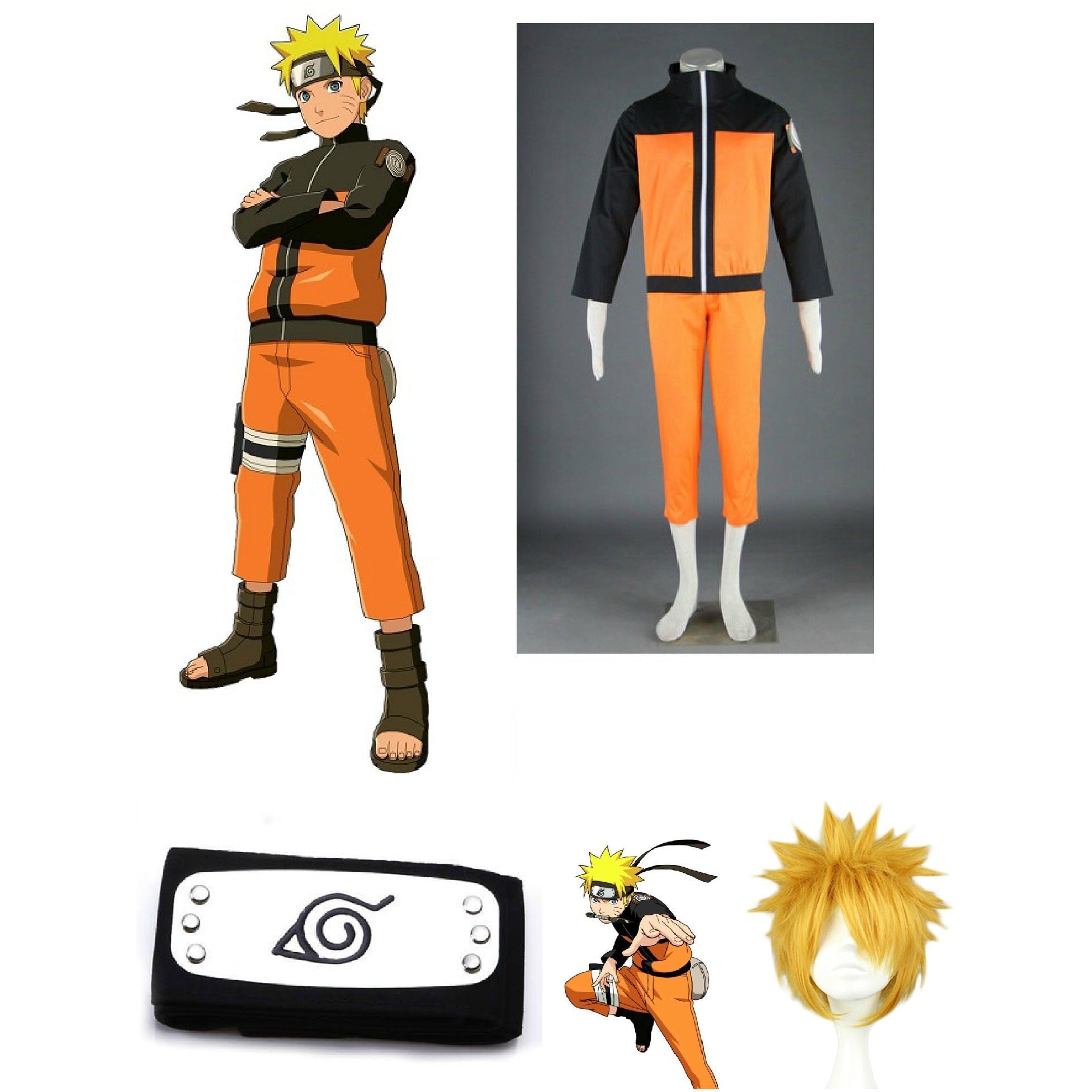 Orange Ninja Anime Costume