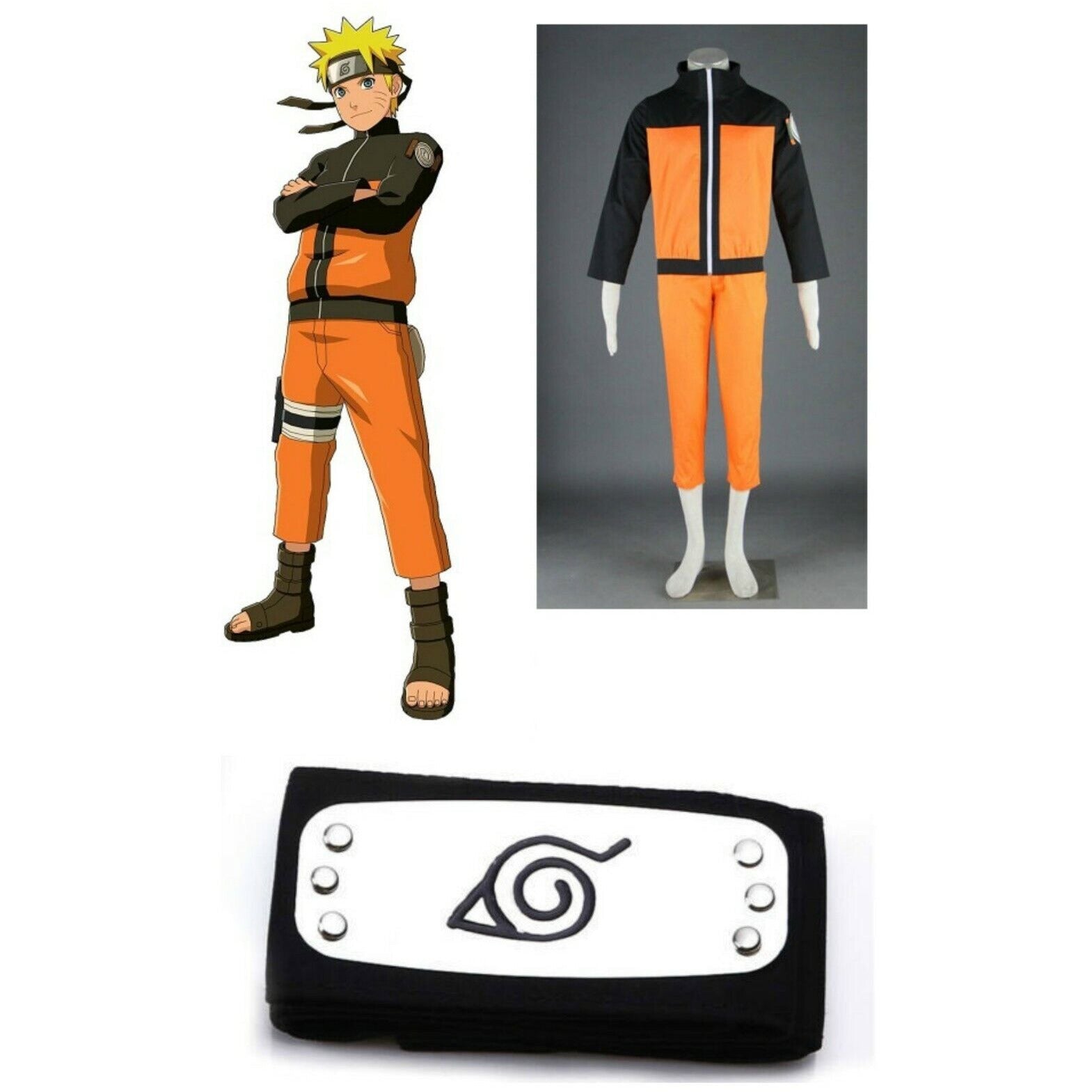 Orange Ninja Anime Costume