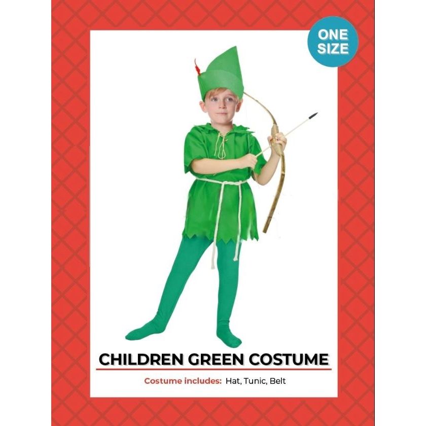 Kids Green Peter Pan Costume