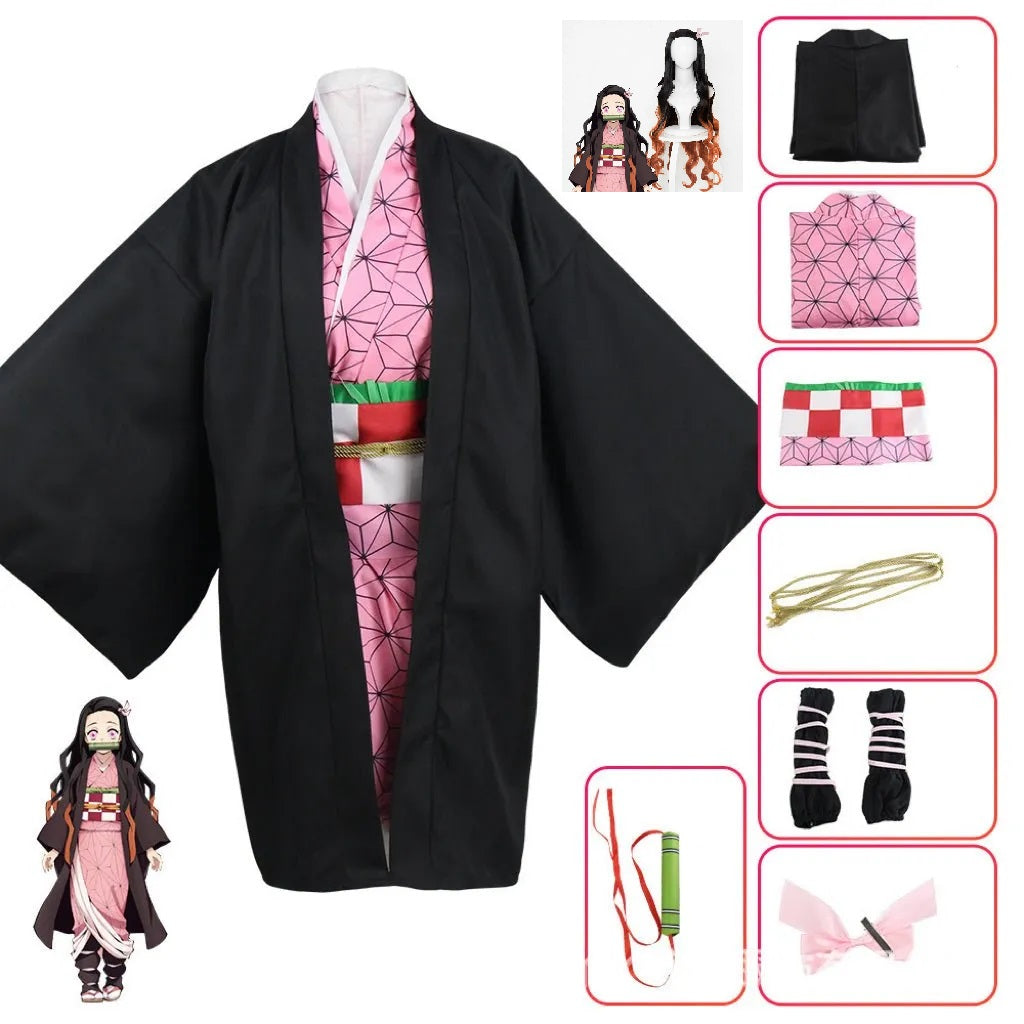 Pink Kimono Anime Girl Costume