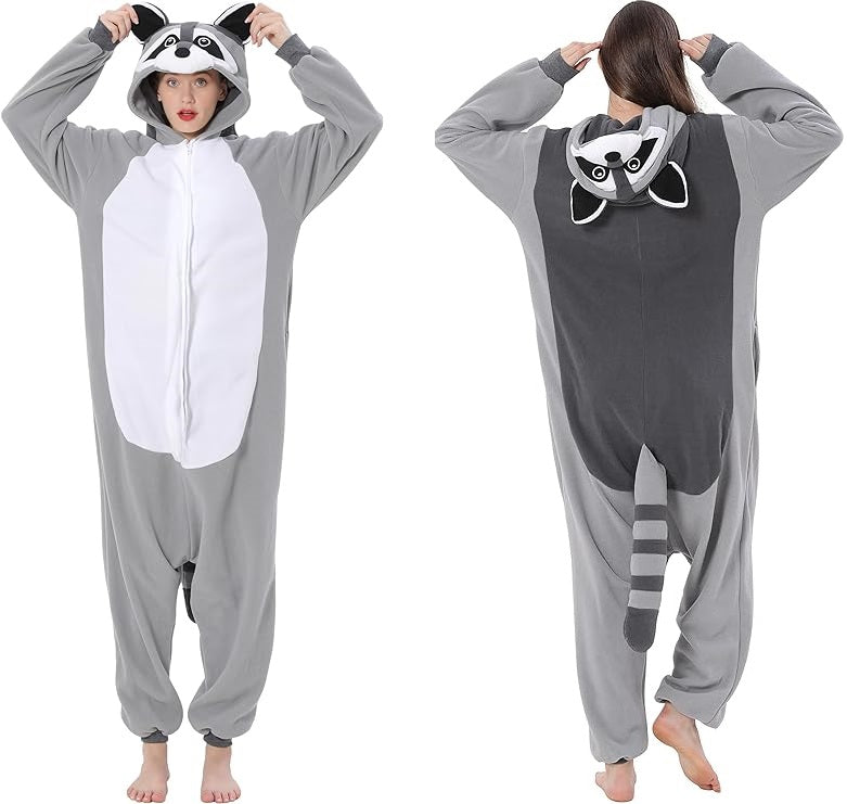 Grey Raccoon Kigurumi Onesie Pyjamas