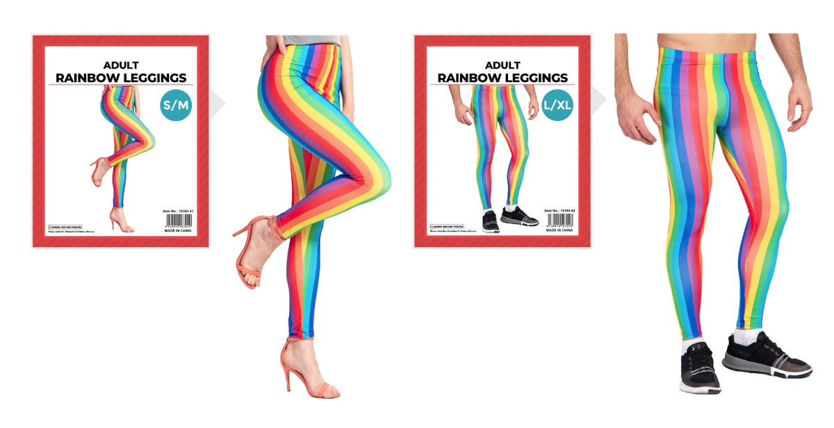 Adult Rainbow Stripe Leggings