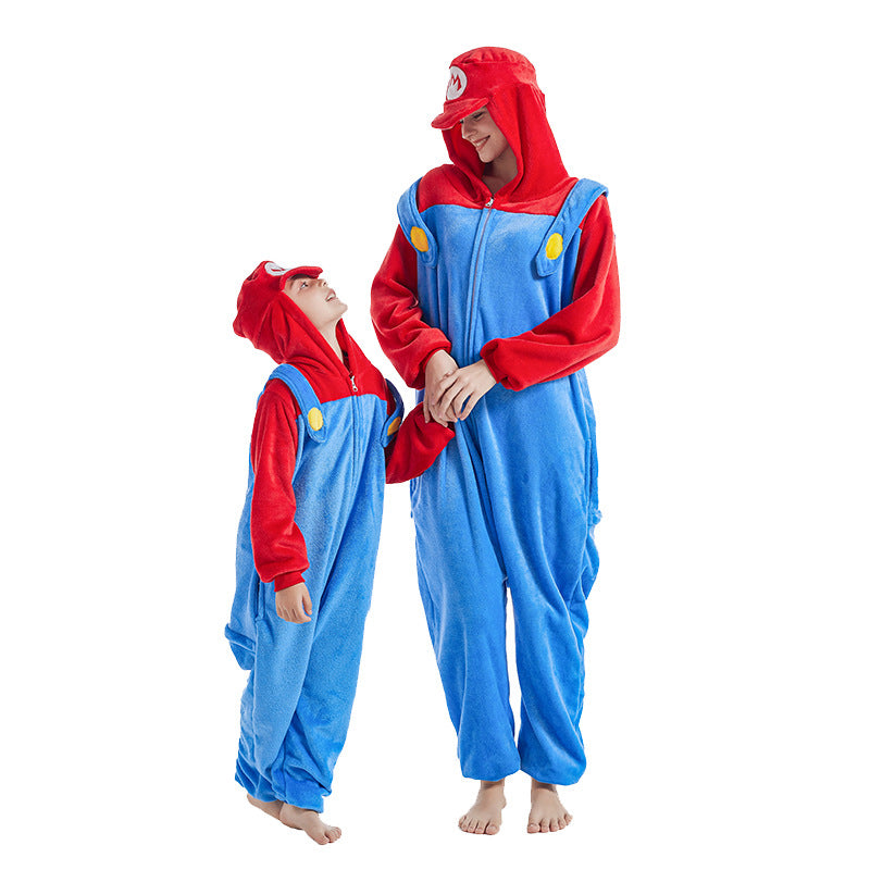 Red and Green Plumber Duo Kigurumi Onesie Pyjamas