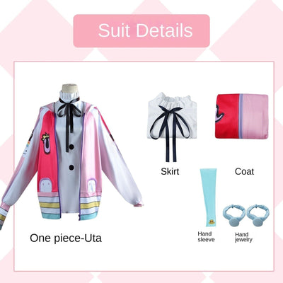 Red & White Pop Singer Anime Costume