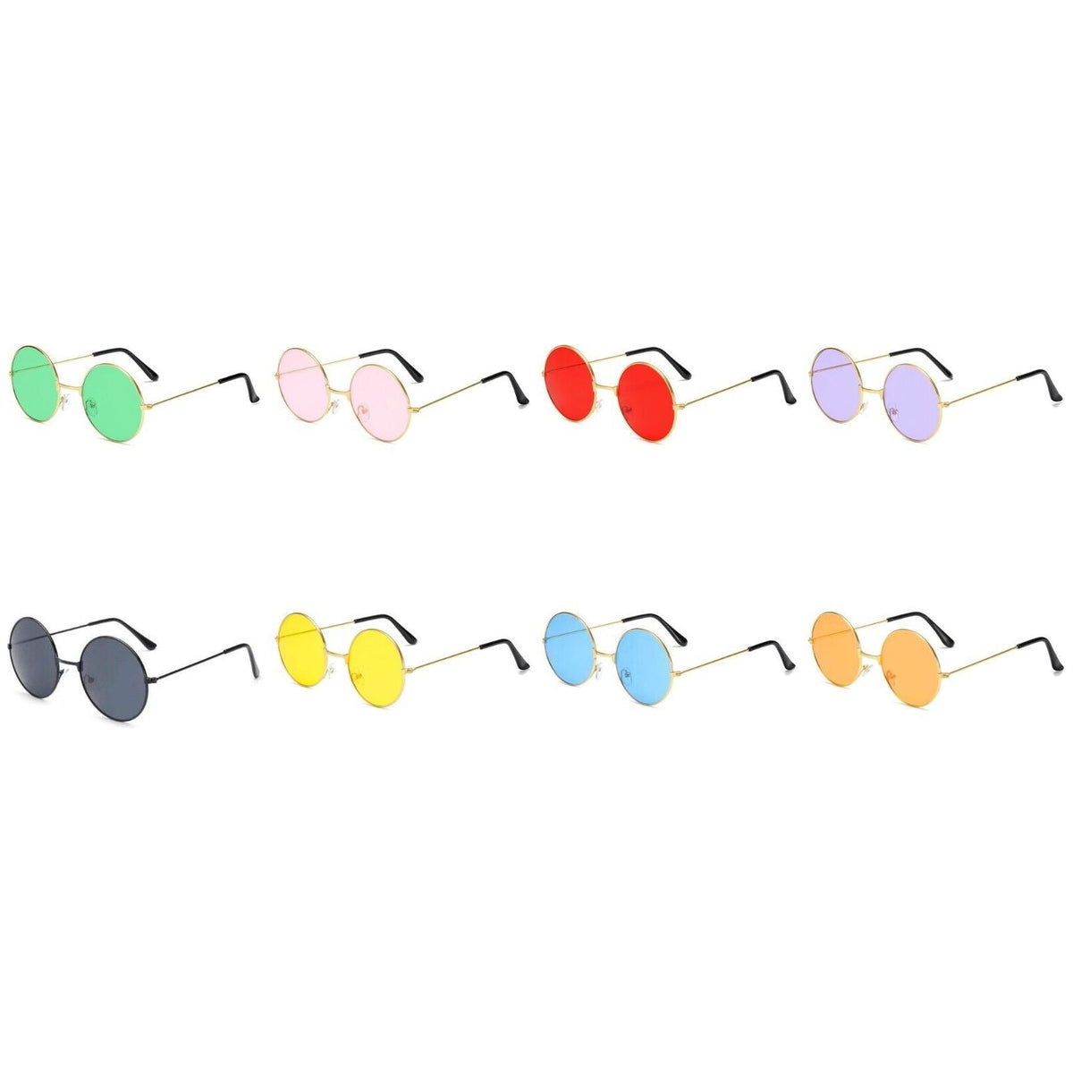 1960s Hippie Retro Round Glasses