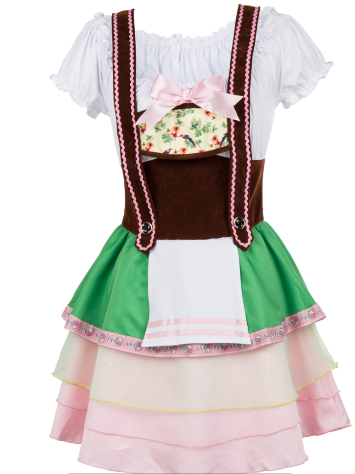 Women's Green Oktoberfest Dirndl Costume