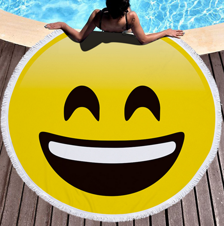 Emoji Novelty Round Beach Towel – view 3