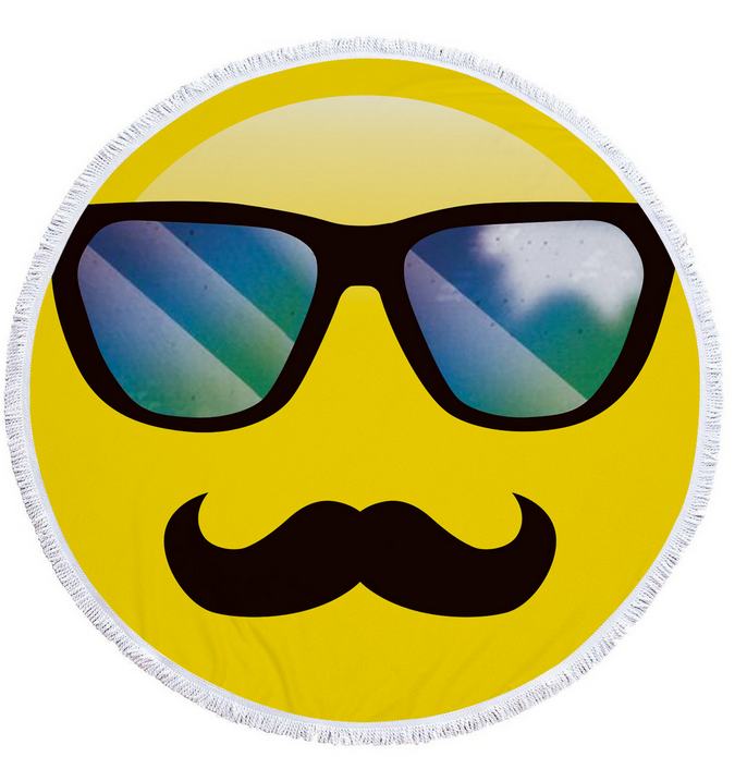 Emoji Novelty Round Beach Towel – view 8