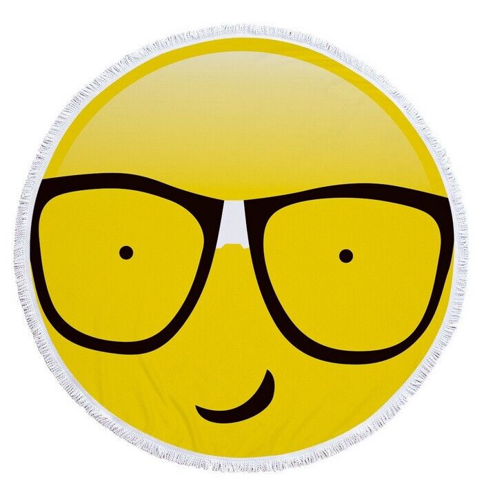 Emoji Novelty Round Beach Towel – view 9