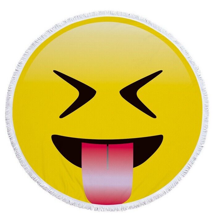 Emoji Novelty Round Beach Towel – view 10