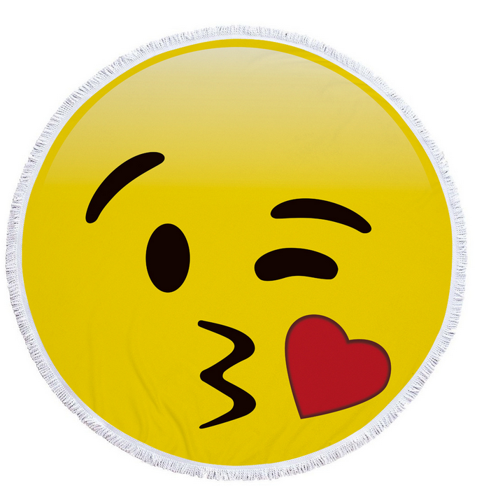 Emoji Novelty Round Beach Towel – view 14