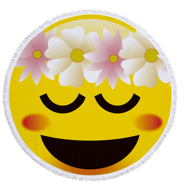 Emoji Novelty Round Beach Towel – view 17