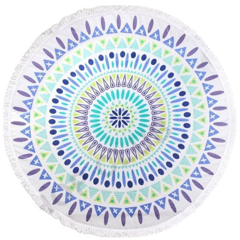 Round Boho Mandala Throw Blanket Beach Towel