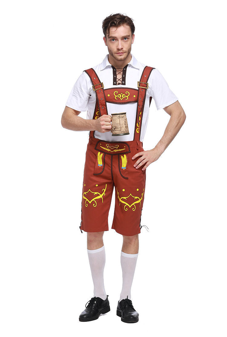 Men's Bavarian Oktoberfest Lederhosen Costume