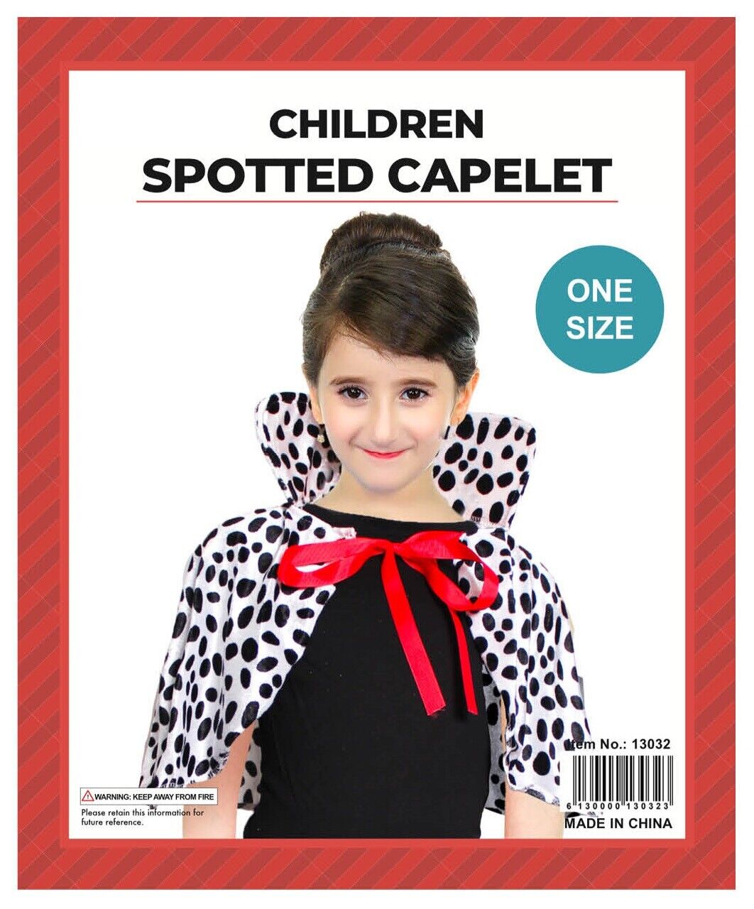 Kids & Adults Dalmatian Villainess Capelet – view 2