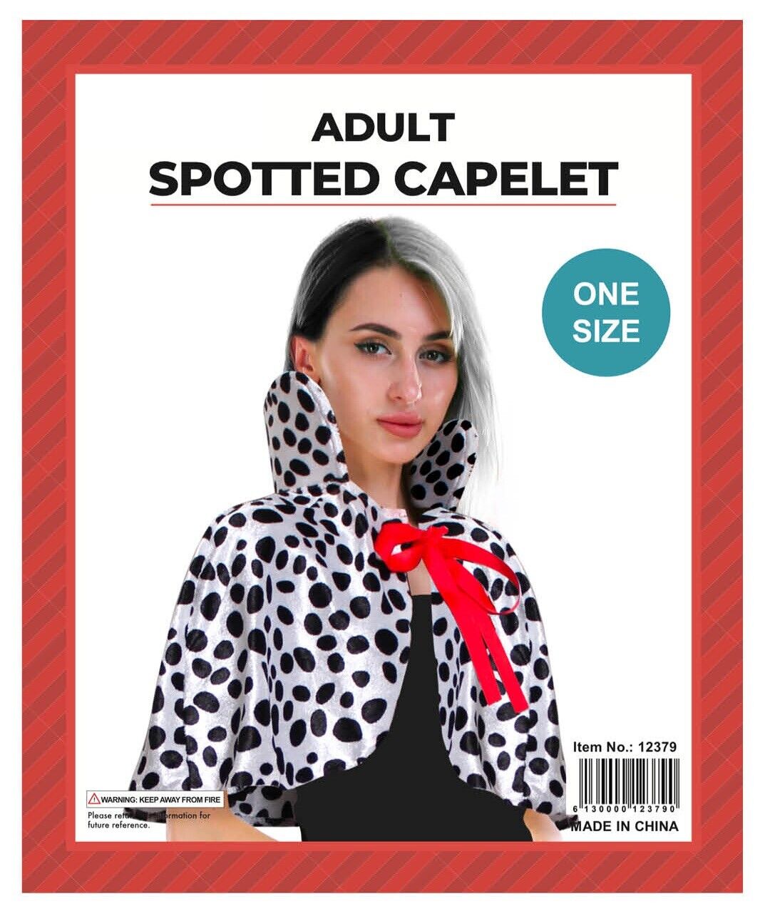 Kids & Adults Dalmatian Villainess Capelet – view 3