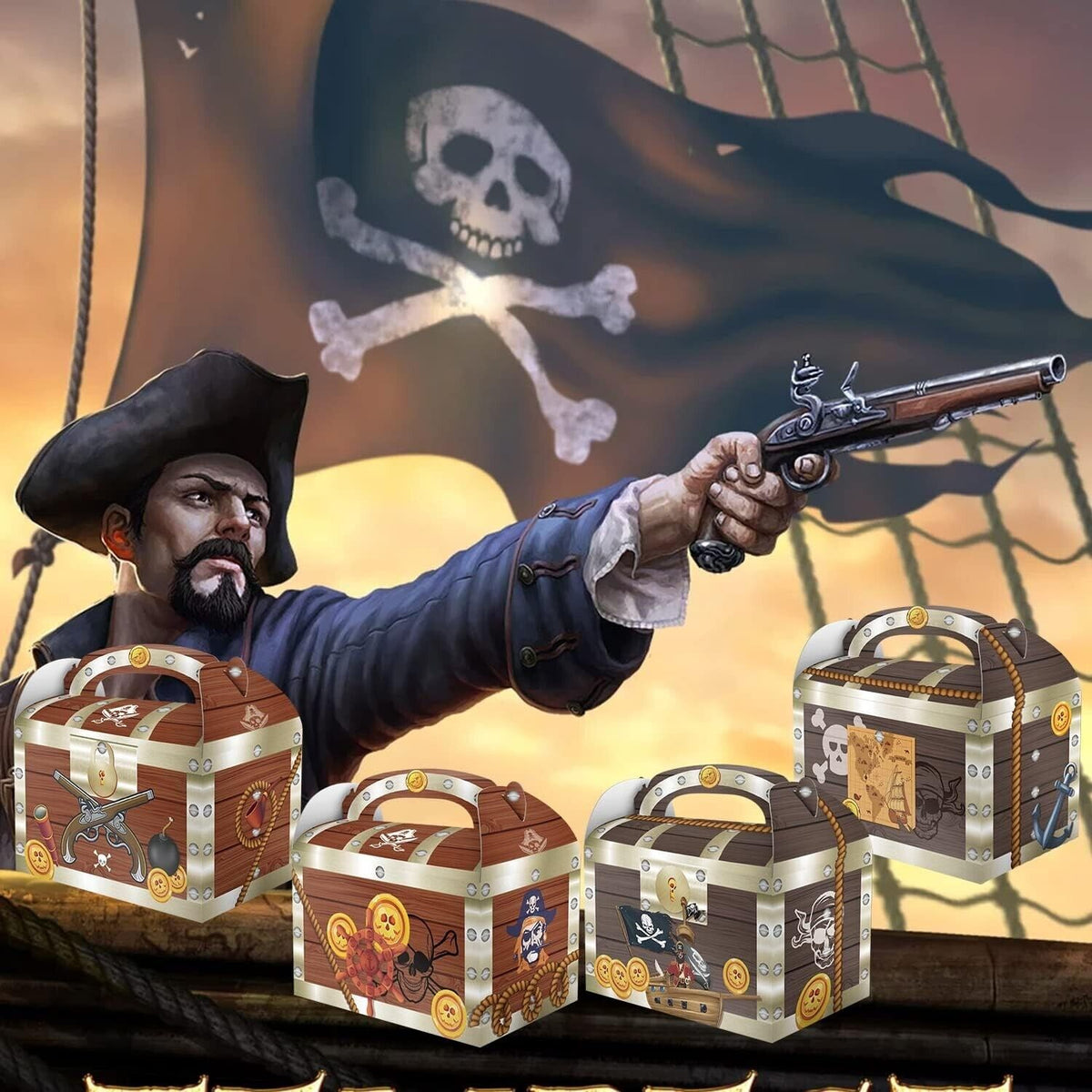Pirate Treasure Chest Party Favour Boxes – view 5