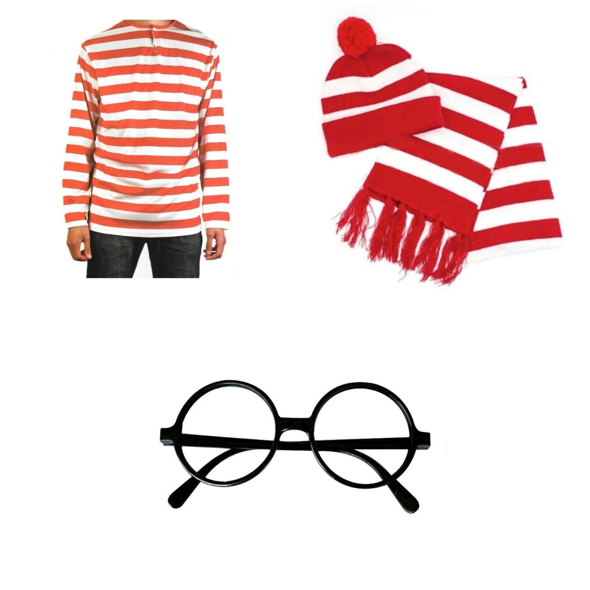 Red & White Striped Book Week Costume Set