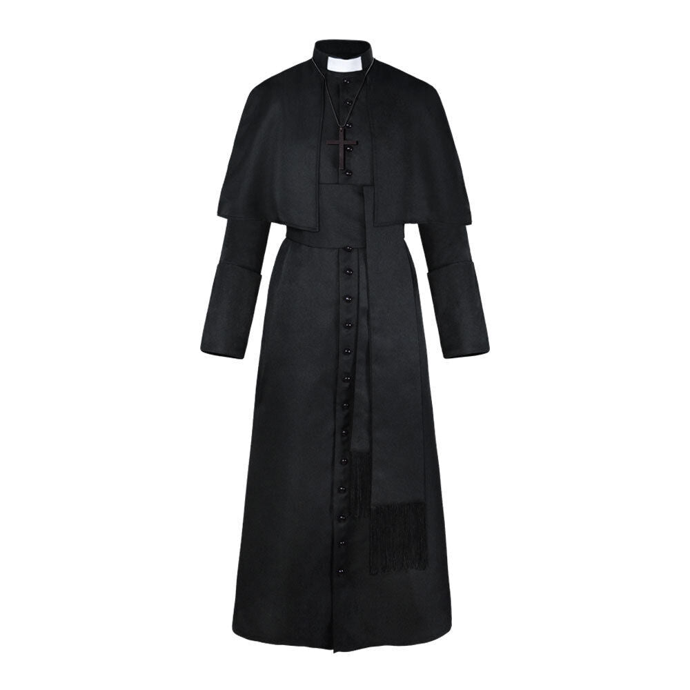 Medieval Cassock Priest Clergy Man Catholic Church Costume