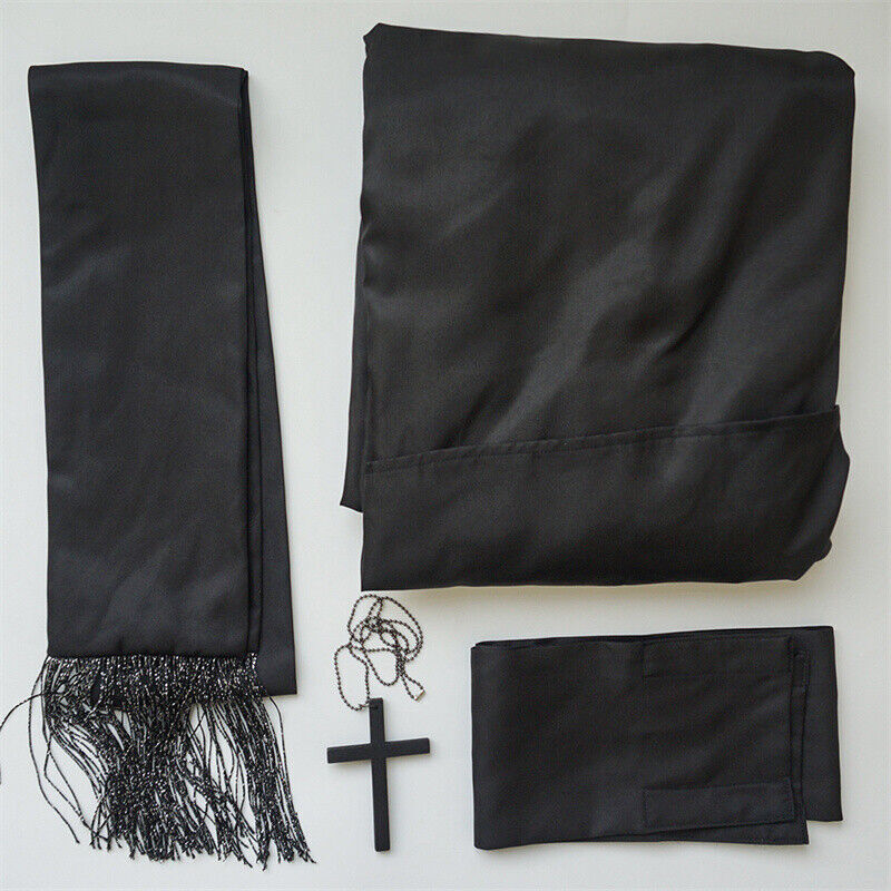 Medieval Cassock Priest Clergy Man Catholic Church Costume – view 4