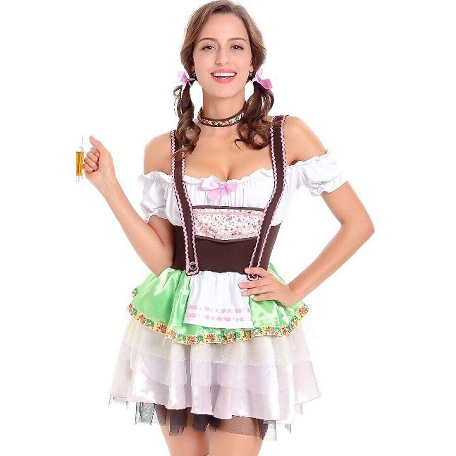 Women's Green Oktoberfest Dirndl Costume