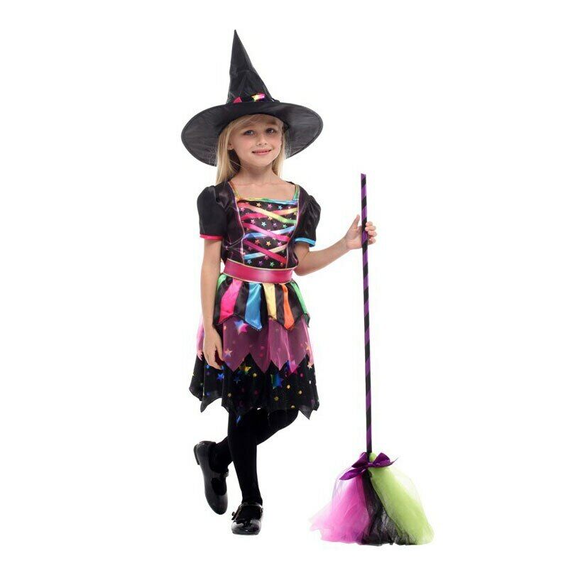 Kids Star Rainbow Witch Costume – view 3