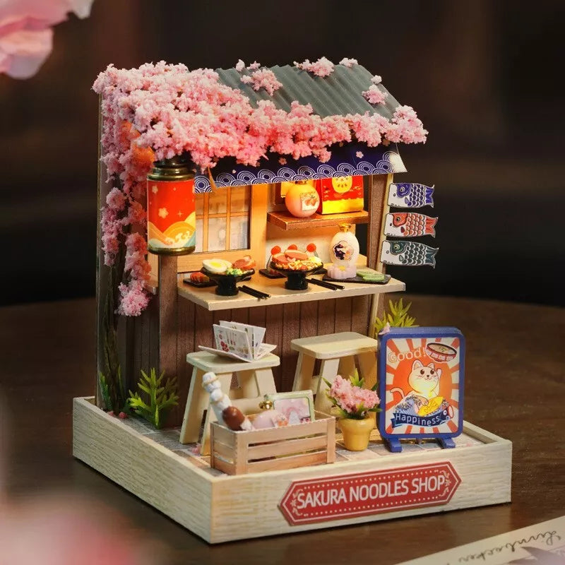 DIY Sakura Noodle Shop Miniature House Kit